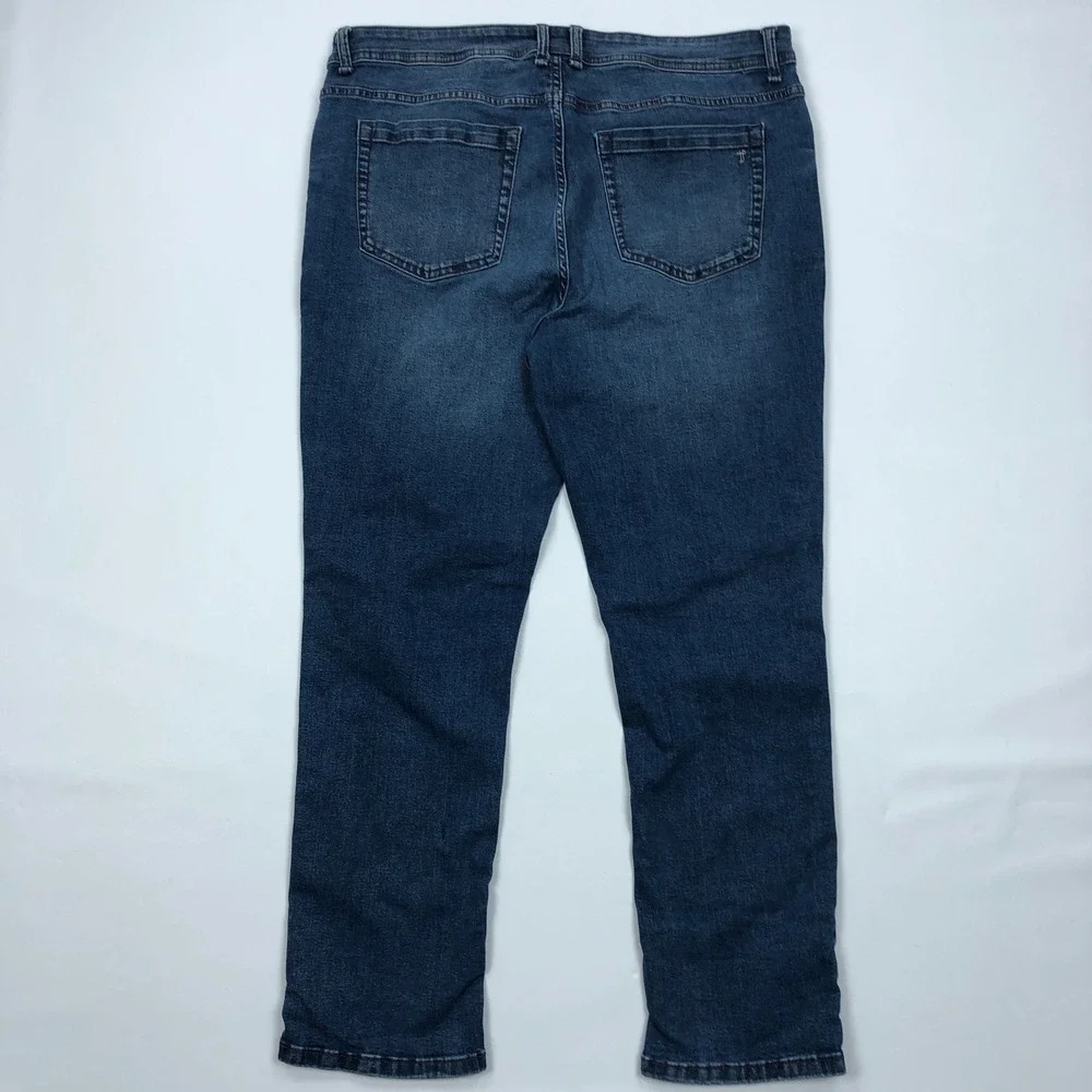 TPJ Perfect Jean Slim Thick Dark Wash Stretch Denim Jeans Mens 38x30